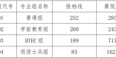 2023广东女子职业技术学院艺术类录取分数线多少分？